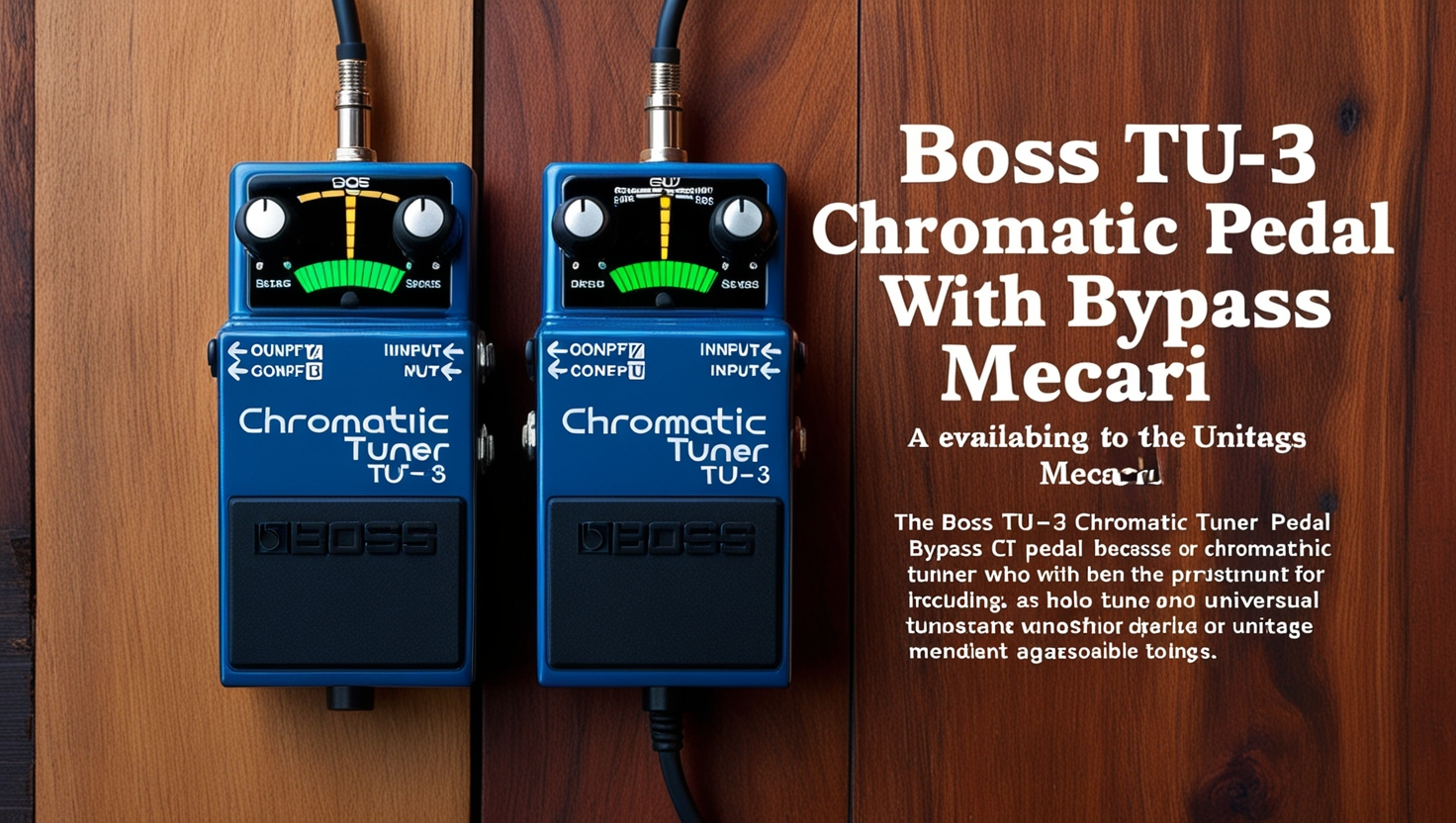 Boss TU-3 Chromatic Tuner Pedal with Bypass Mecari