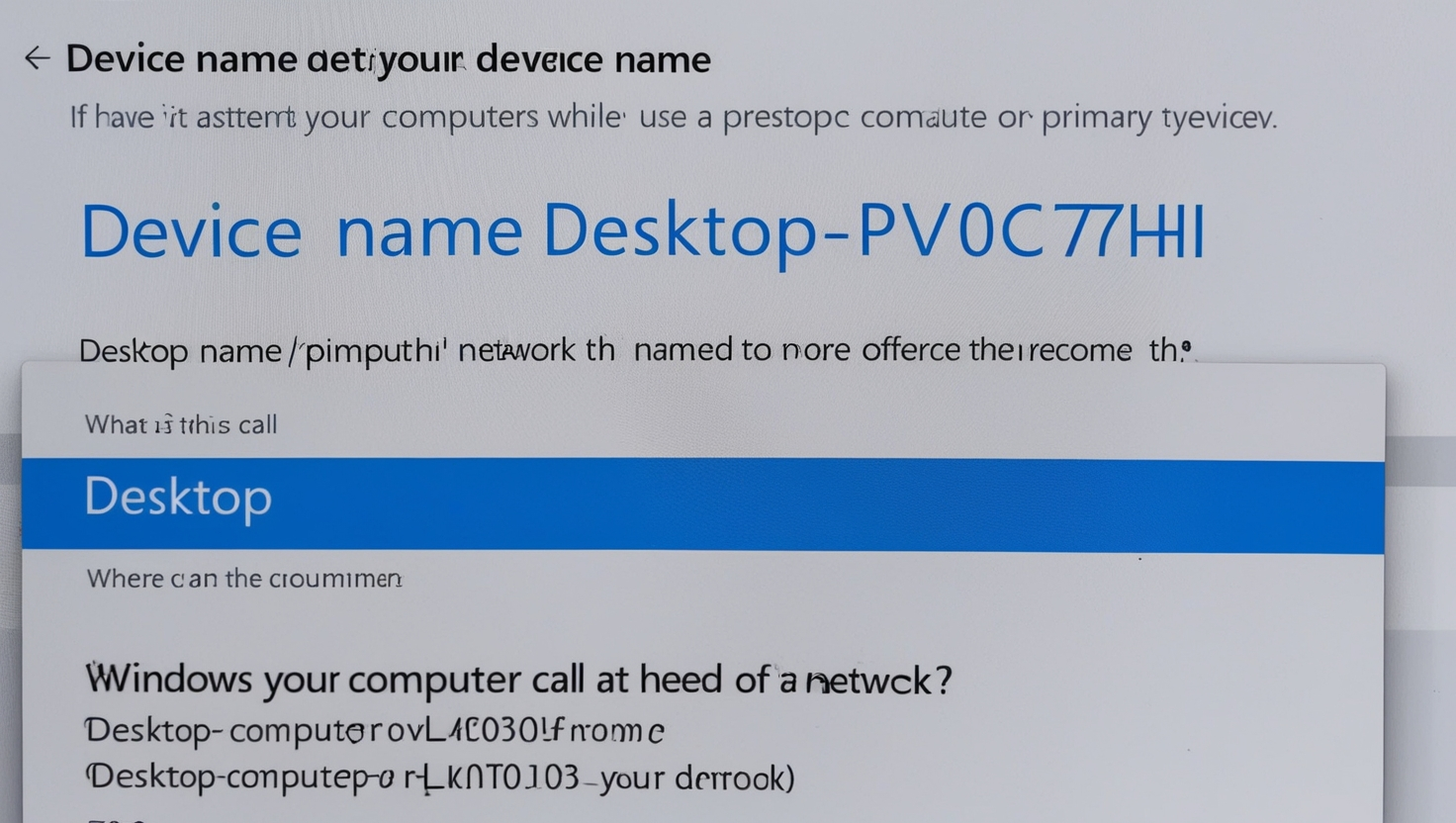 Device Name Desktop-PV0C7HI