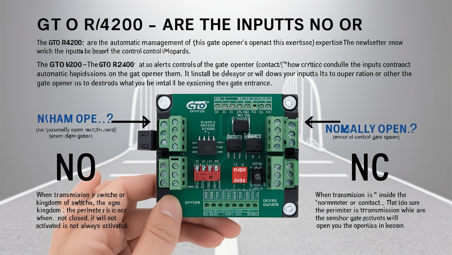 GTO R4200 Are The Inputs No Or NC