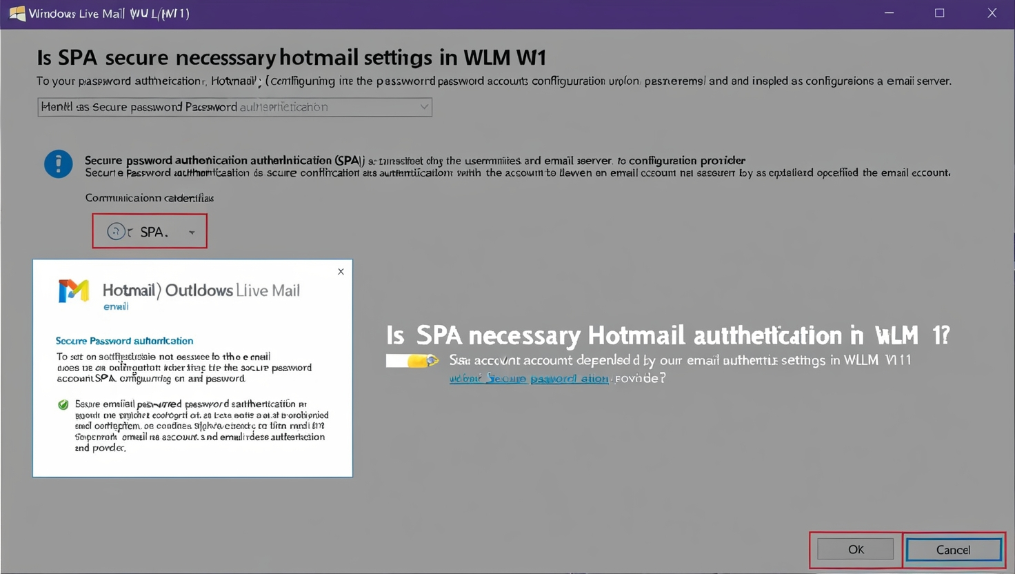 Is SPA Necessary Hotmail Settings in WLM W11: Essential or 