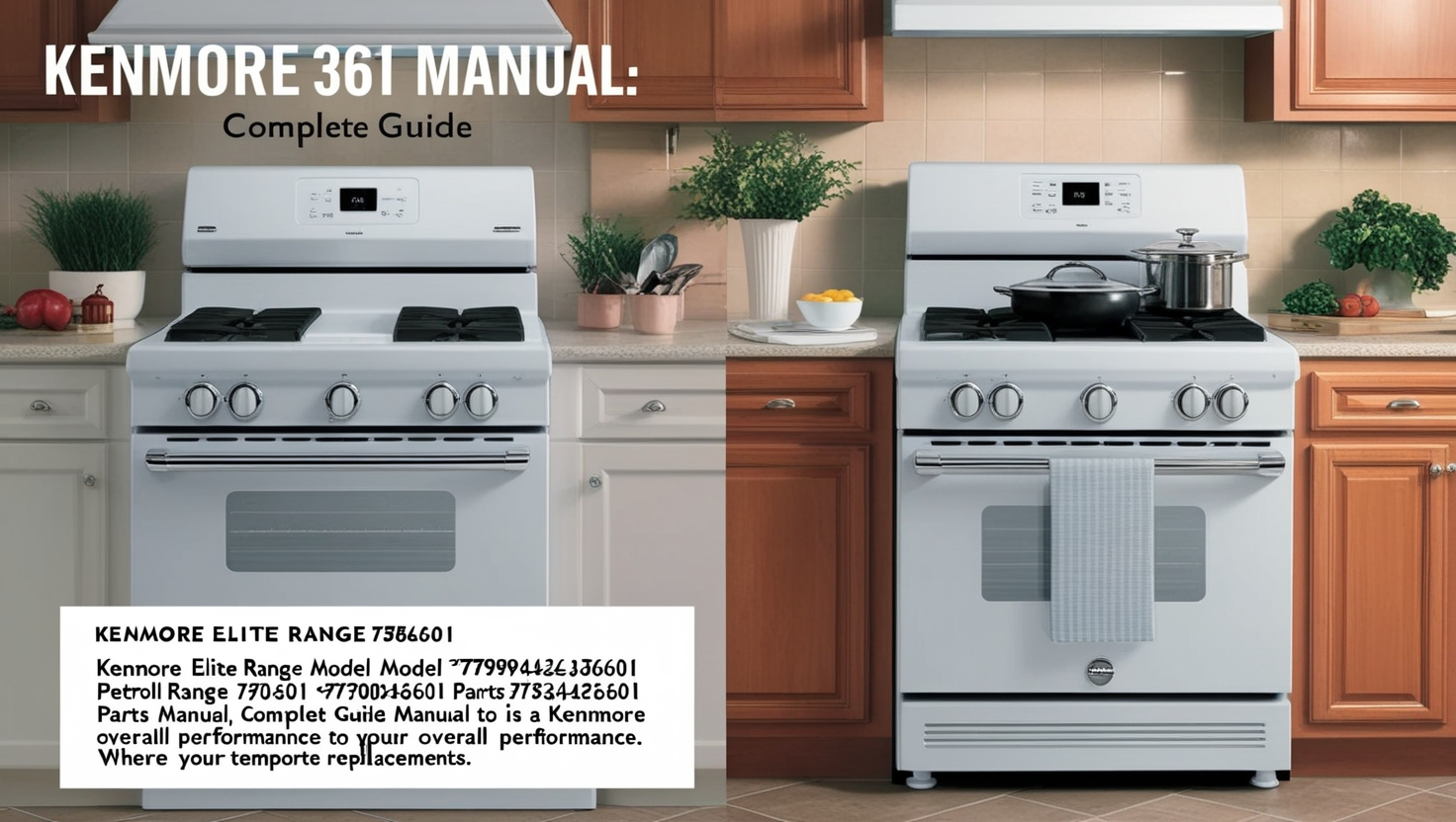 Kenmore Elite Range Model 79079423601 Parts Manual