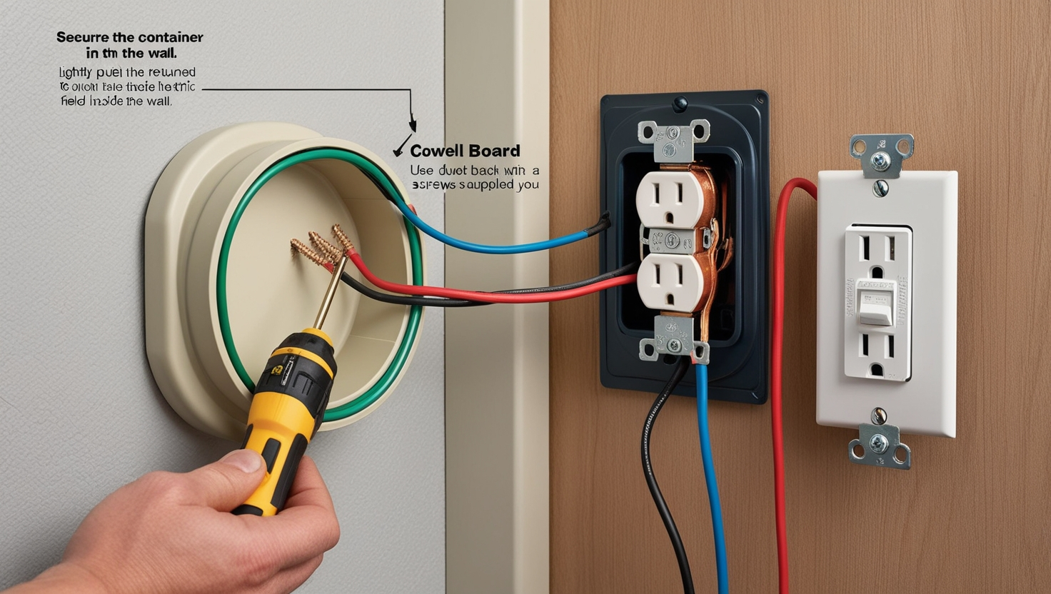 How to Wire a Duplex Receptacle Clipart​​