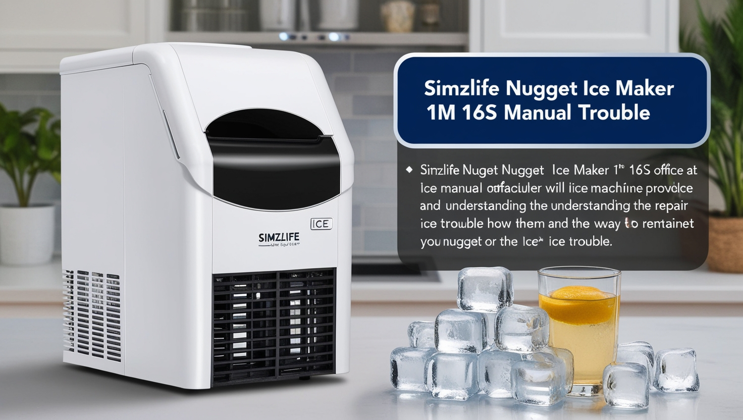 Simzlife Nugget Ice Maker 1M 16S Manual Trouble